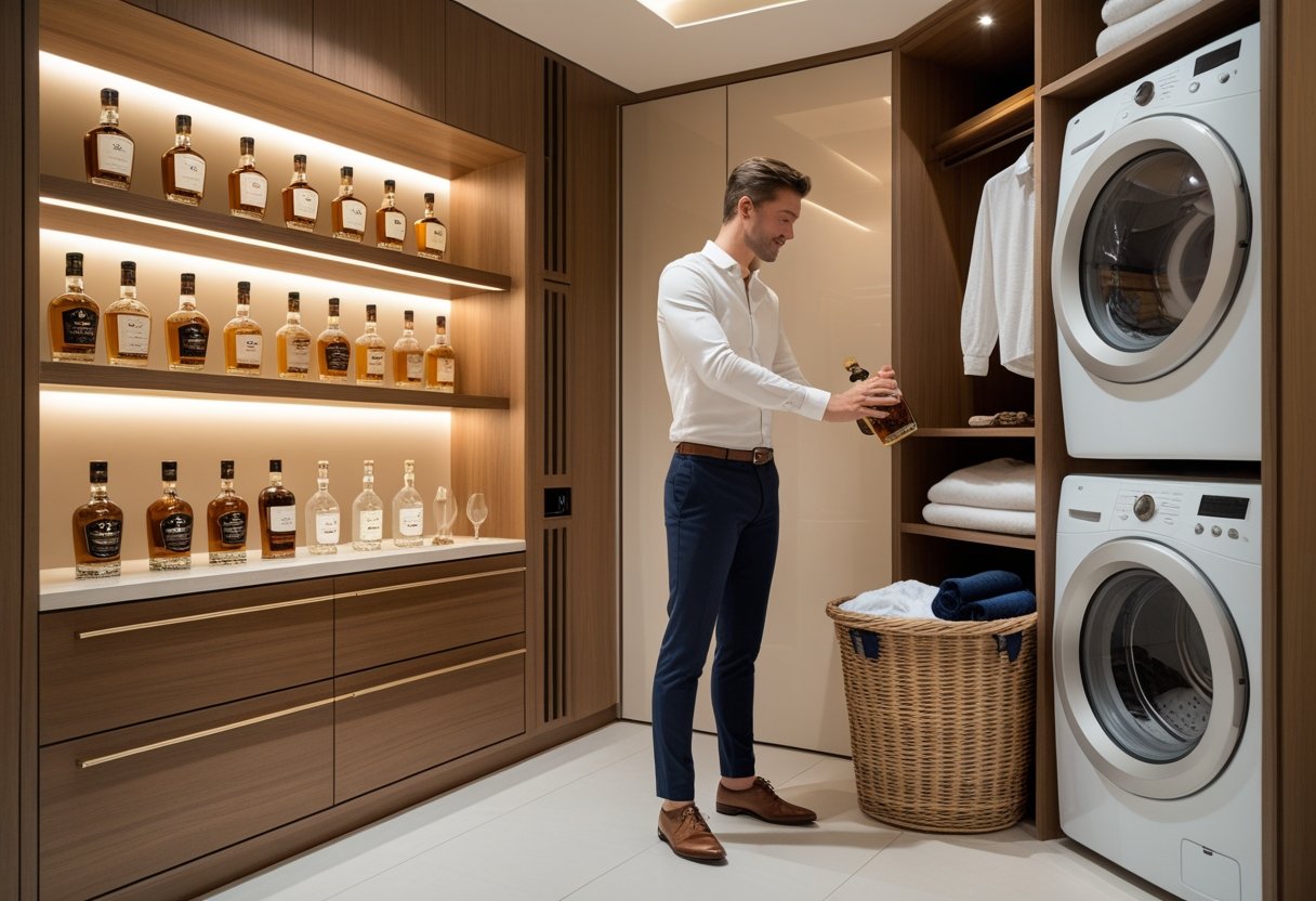 Saadan opbevarer du whisky og vasketoej med stil